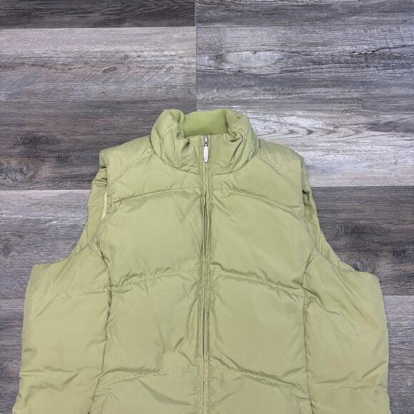 Eddie Bauer Green Mens M Premium Goose Down‎ Puffer Quilted Ski Jacket Vest - Picture 2 of 13